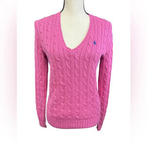 Ralph Lauren Pink Cable Knit Sweater